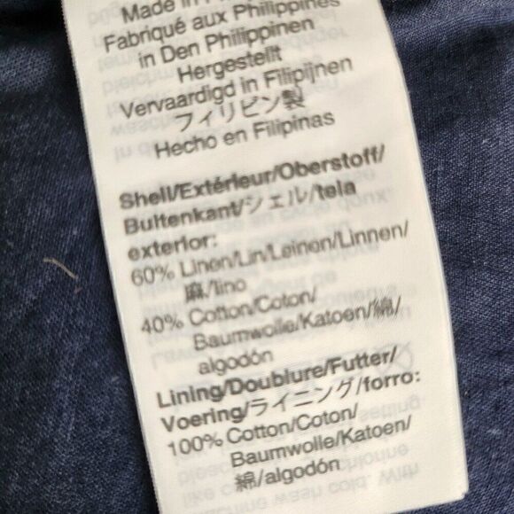 J. Crew Tiered Floral Waist Tie Maxi Dress Blue Linen Ruffle CottageCore sz 00 - Picture 7 of 7